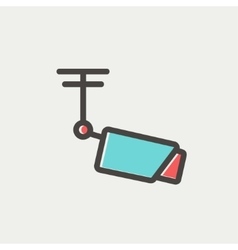 Rooftop Antenna Thin Line Icon