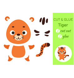 Cut And Glue Paper Little Tiger Kids Crafts