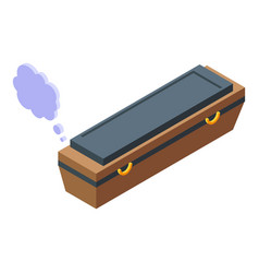 Death Coffin Icon Isometric Panic Attack