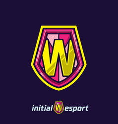 Esport W Logo Template Mascot Letter