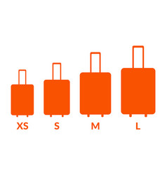 Luggage Sizes Xs S M L Baggage Icons Size Set