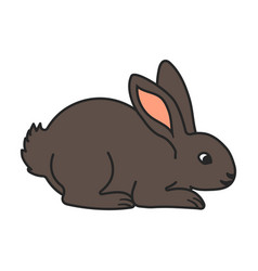 Rabbit Iconcolor Icon Isolated On White