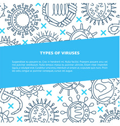 Types Viruses Banner In Line Style