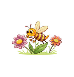 Cartoon Bee Character Bees Honey