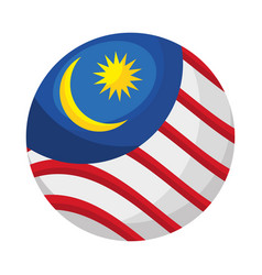 Malaysia Flag In Circle