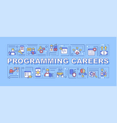 Programming Career Word Concepts Blue Banner