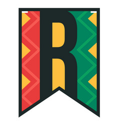 Kwanzaa Banner Letters R