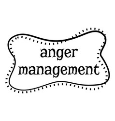 Anger Management Stamp On White Background