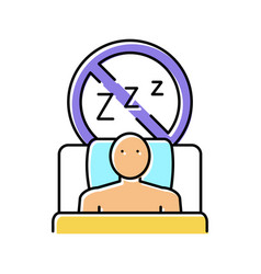 Difficulty Falling Asleep At Night Color Icon