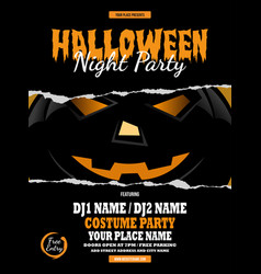 Halloween Night Party Poster Flyer Design