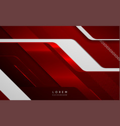 Abstract template red and white curve overlapping Vector Image