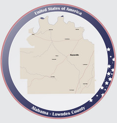 Map Lowndes County In Alabama