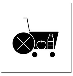 Rejected Cart Glyph Icon