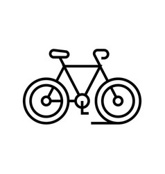 Bycicle Trip Line Icon Concept Sign Outline