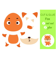 Cut And Glue Paper Little Fox Kids Crafts