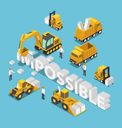 Isometric Construction Site Vehicle Destroy