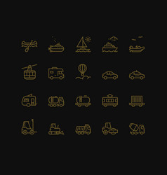 Transportation Icons Side View Part Ii