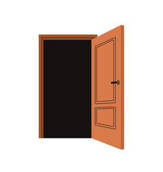 Wooden Door Wide Open Exit Entrance Unlocked