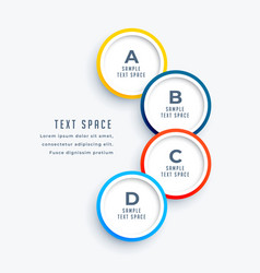 Four Steps Infographic Timeline In Circle Design