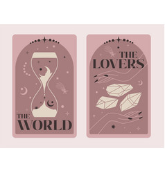 Pairs Of Tarot Cards The World And The Lovers