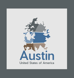 Austin City Map Geometric Creative Logo