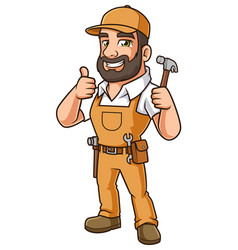 Handyman Thumbs Up Cartoon Clip Art