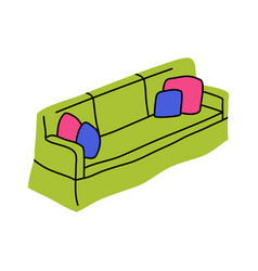 Cartoon Color Sofa Icon