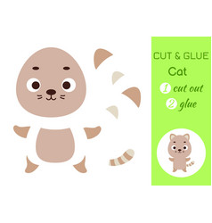 Cut And Glue Paper Little Cat Kids Crafts