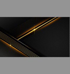 Luxurious And Shiny Golden Lines Black Wallpaper