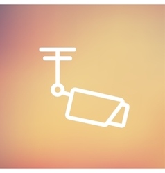 Rooftop Antenna Thin Line Icon