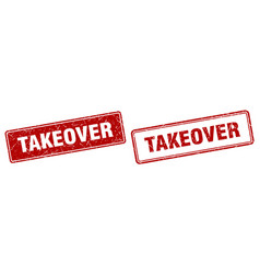 Takeover Stamp Set Square Grunge Sign