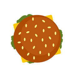 Top View Hamburger Icon Flat Style