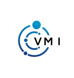 Vmi Letter Technology Logo Design On White