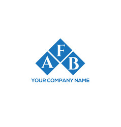 Afb Letter Logo Design On Black Background