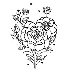 Doodle Valentine Love Flower Rose Heart Sketch