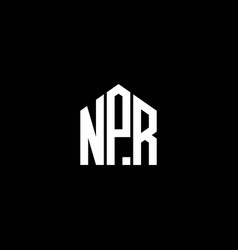 Npr Letter Logo Design On Black Background