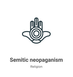 Semitic Neopaganism Outline Icon Thin Line Black