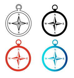 Abstract Marine Compass Silhouette