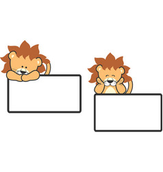 Baby Lion Cartoon Billboard Pack Copy Space