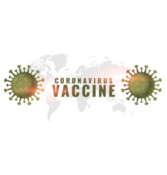 Coronavirus Vaccine Concept Banner With Two Virus