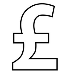 Great Britain Pound Gbp Currency Sign Outline