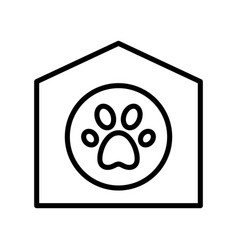 Pet House With Roround Entrance Paw Print