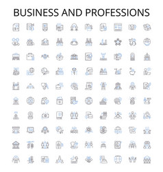 Business And Professions Outline Icons Collection