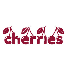 Cherries Word Cut Out