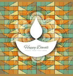 Diwali Card With Geometrical Pattern