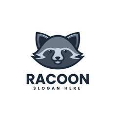 Logo Racoon Simple Mascot Style