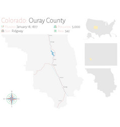 Map Ouray County In Colorado