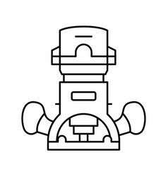 Wood Router Tool Line Icon