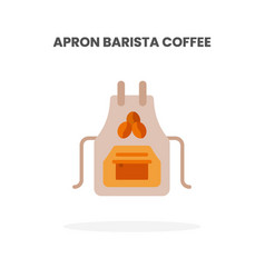 Apron Barista Coffee Icon Flat