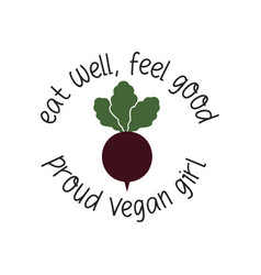 Eat Well Feel Good Beet Emblem Template